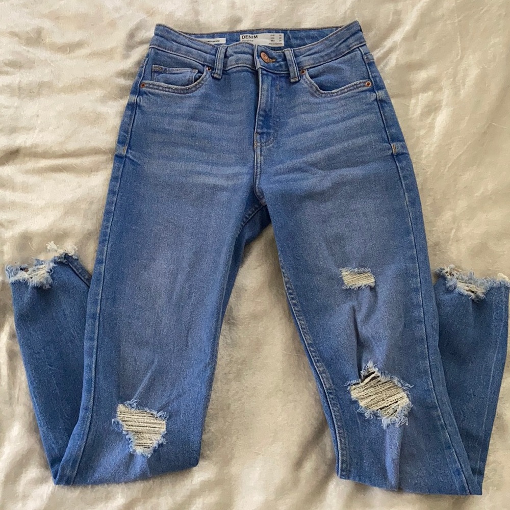 ASOS Bershka Distressed Jeans